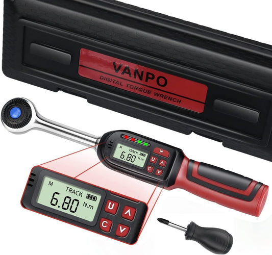 Cheie dinamometrica digitala 3/8 inch, cuplu 6, 8-135 Nm, cu display LCD, alerta sonora, cu cutie de depozitare, VP016