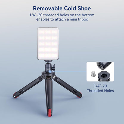 Set 2 adaptor cu cap tip bila cu surub de 1-4"-20 si suport patina cold shoe detasabil, din aluminiu, rotativ 360 de grade, pentru trepiede, monopiede, camere video
