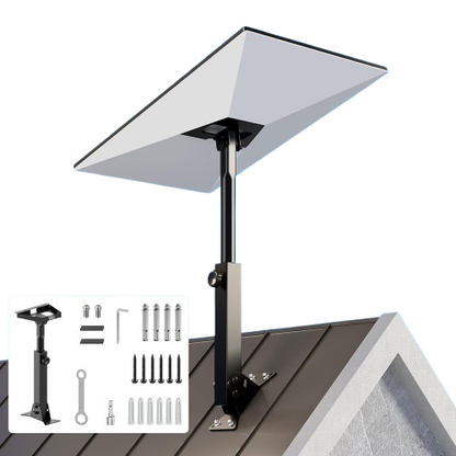 Suport pentru antena Starlink Gen 3, reglabil pe inaltime si unghi 90-180°, accesorii de fixare, montare pe acoperis, stabil si durabil, din metal anti-coroziune, negru