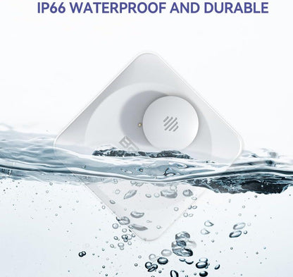 Senzor de inundatie, detector apa WiFi smart cu 3 senzori, alerta prin aplicatie si sonora cu volum pana la 100 dB, impermeabil IP66, universal