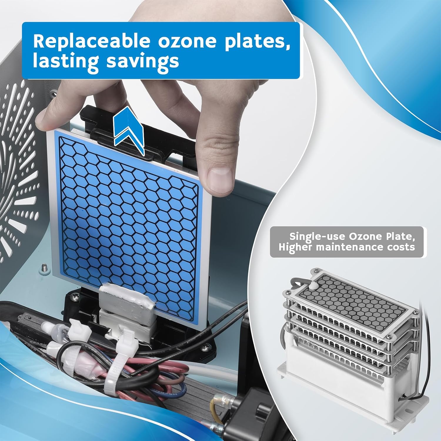 Generator de ozon pentru aer, apa, alimente, jucarii, pana la 370 ㎡, cu temporizator, comutator separat aer/apa, pentru sterilizare si eliminare mirosuri neplacute
