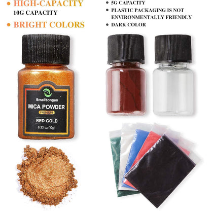 Set pigmenti pudra de mica, 36 de culori x 10 g, aditiv pulbere multifunctional pentru rasina epoxidica, machiaj, sapun, lac de unghii, lumanari, slime