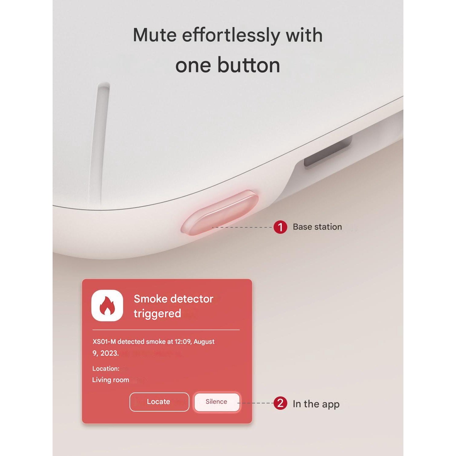 Set 6 detector de fum smart wireless cu statie de baza WiFi, senzor fotoelectric, alarma 85 dB, control prin aplicatie, 500 m raza interconectare, X-Smart