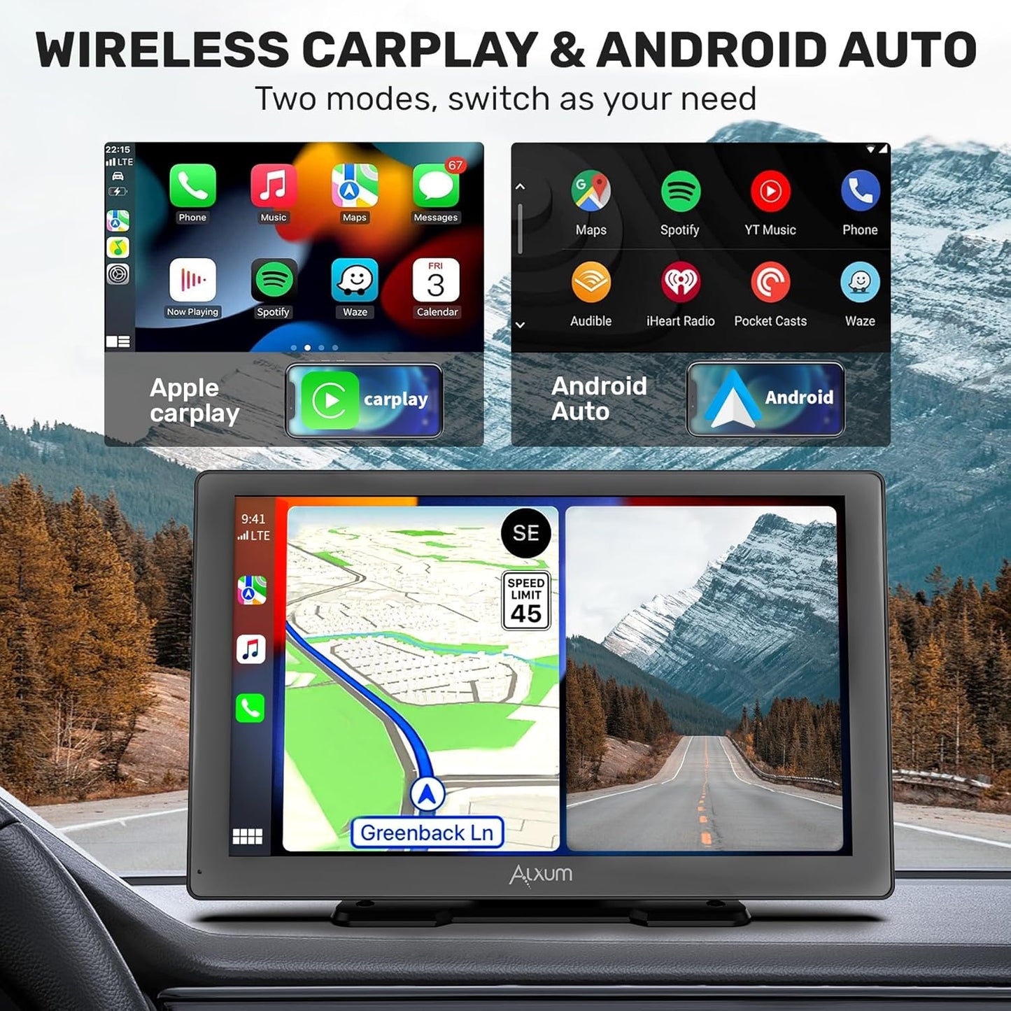 Navigatie Auto, Multimedia cu ecran 9 inch, camera marsarier, Apple CarPlay si Android Auto, Mirror Link, control vocal, transmitator FM, AUX