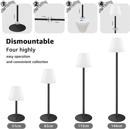 Lampa de podea solara LED RGB, inaltime reglabila, impermeabila IP44, cu telecomanda, incarcare duala USB si panou solar, cu baza metalica, pentru interior/exterior