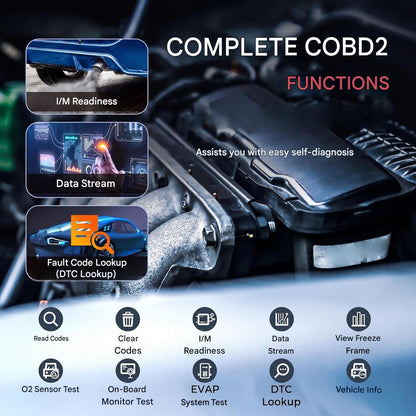 Tester diagnostic auto LAUNCH CRP123X Elite V3.0, scanner OBD2 profesional, Android 8.1, ecran tactil 5 inch, diagnosticare 4 sisteme ECU, 7 functii resetare service, EPB, DPF, BMS, SAS, ulei, citire VIN, WiFi