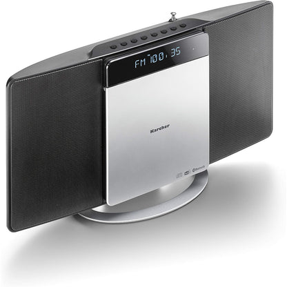 Sistem audio vertical cu CD Player, Karcher MC 6580D Compact, DAB+/FM, Bluetooth, USB si AUX-In, radio digital cu memorie posturi, afisaj LCD Dimbil, telecomanda inclusa, negru