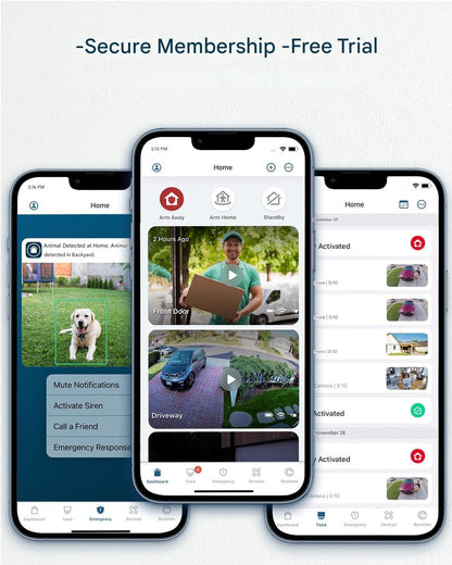 Camera De Securitate Exterioara Arlo Essential 2 Hd Alimentata Cu Baterie, Cu Wi-Fi, Wireless, Video 1080P, Vedere Nocturna Color, Lumina, Detector De Miscare, Sirena, Audio Bidirectional, Smart Home + Versiune De Proba A Planului Arlo Secure, Set De 2