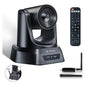 Camera PTZ wireless TONGVEO 5.8 GHz, 1080P 60FPS, USB 3.0, rotire 350° si inclinare 180°, telecomanda, receptor USB inclus, pentru videoconferinte si Streaming Live, compatibila Windows/Mac, Zoom si OBS, Plug & Play
