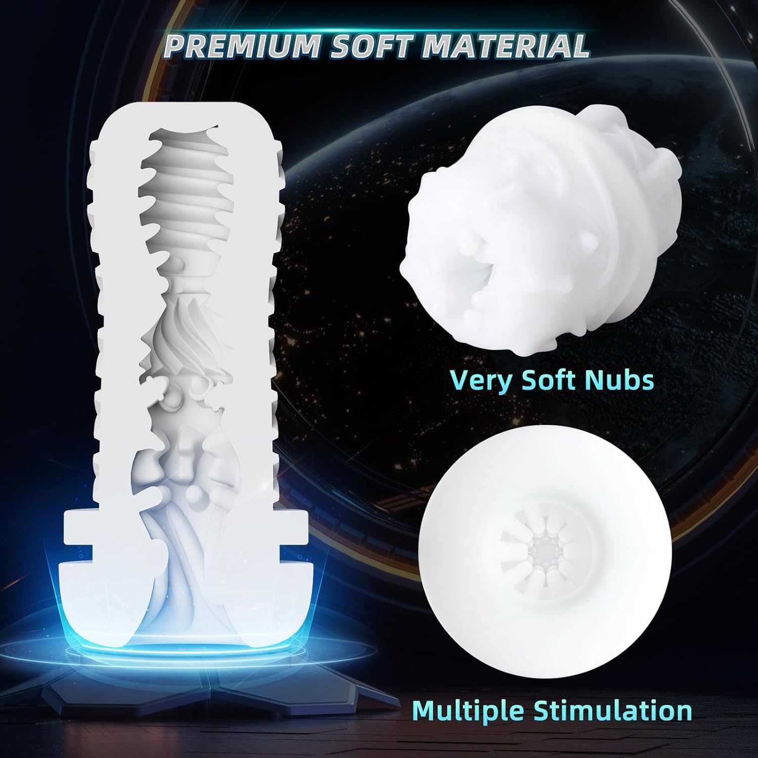 Masturbator 2 in 1 pompa cu vacuum pentru barbati cu 4 moduri vibratie si 3 moduri suctiune, cu insertie de silicon lavabila, portabil, negru