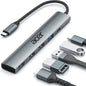 HUB adaptor 5 in 1, cu USB C PD 100W, HDMI, 2 porturi USB 2.0, 1 port USB 3.0, carcasa din aluminiu, portabil, compatibil cu Laptop Acer, Chromebook, Surface, Galaxybook, MacBook Pro/Air, iPad Pro/Air