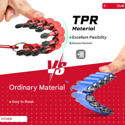 Set 50 biti surubelnita/bormasina – Otel S2 rezistent la impact, Torx, Hex, Phillips, Pozidriv, 50 mm, 1/4 inch, tija hexagonala magnetica, benzi moi colorate pentru depozitare