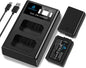 Set 2 acumulatori NP-FW50 1300 mAh si incarcator LCD USB pentru Sony ZV-E10 A6000 A6300 A6400 A6500 A5100 A5000 A7 A72 A7R A7R2 A7S2 7RM2 7SM2 7M2 A7R2 A7S2 55 RX15 0 II III IV NEX-3/5/6/7 NEX-F3