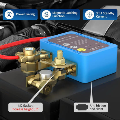 Izolator baterie auto, intrerupator cu telecomanda wireless, 12/24V 240 A, antifurt cu oprire automata pentru masina, camion, rulota, barca