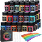 Set pigmenti pudra pentru rasina epoxidica, 72 de culori metalice, 10 g, pudra de mica, pulbere utilizata pentru luciu de buze, sapun, bomba de baie, mestesuguri de arta, colorant de rasina, unghii