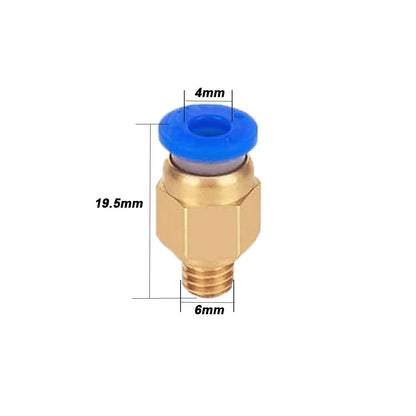 Set 20 conectori pneumatici pentru imprimante 3D, conectori pneumatici rapizi PC4-M6, filet de 6 mm si filament de 4 mm
