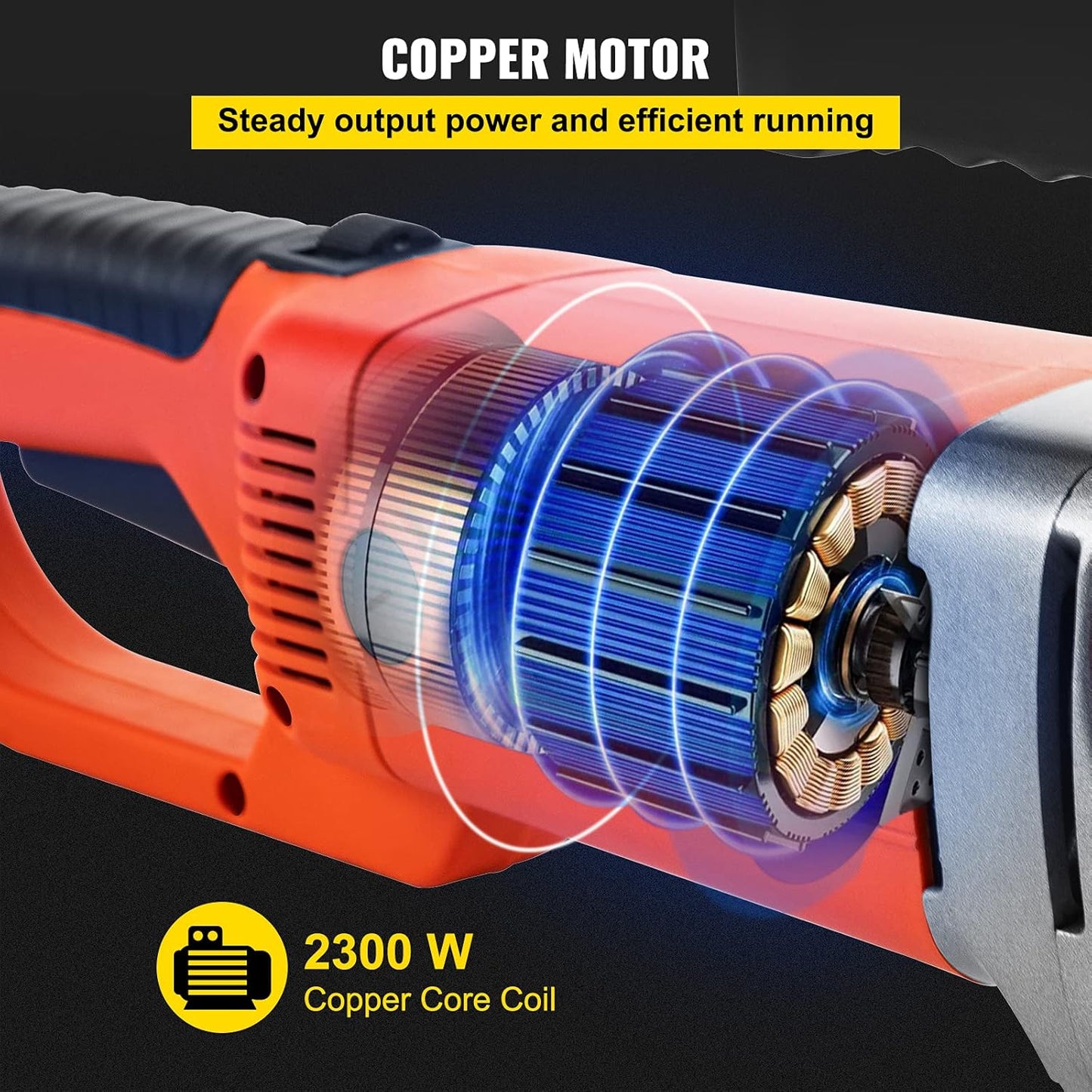 Masina de filetat VEVOR portabila 2300W 220V UE, filet electric tevi 1/2"–2", 6 matrite incluse, motor cupru 22 RPM, sistem reversibil, geanta transport, pentru tevi metalice, galvanizate si plastic, profesional