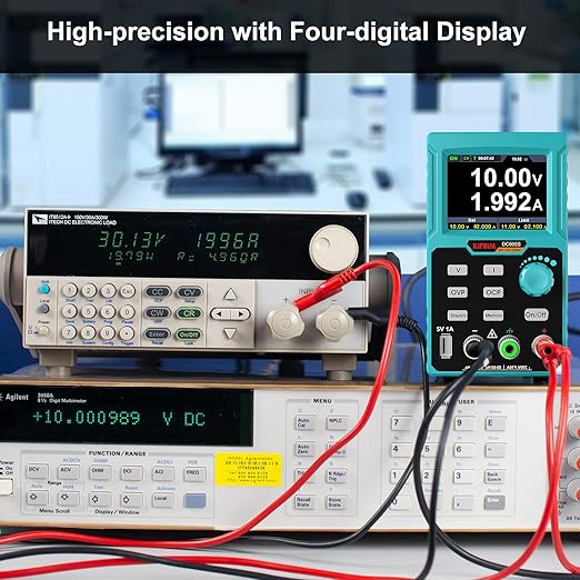 Sursa de alimentare de laborator 0-60 V, 0-5 A programabila, cu afisaj LED, interfata USB pentru control, ventilator racire, port incarcare 5V, functie protectie supracurent (OCP), protectie supratensiune (OVP), multifunctionala