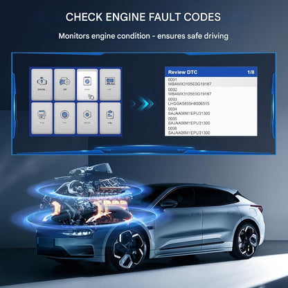 Tester auto OBD2, diagnoza cu functie citire pentru OBDII/EOBD, stergere erori, ecran 2.4 inch, test senzor O2, test EVAP, citire parametri auto VIN, CID, CVN, multifunctional