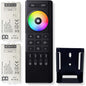 Set 2 controler LED RGB Wireless cu telecomanda 2.4GHz pe 4 zone, pentru banda LED, DC 5V-24V, reglare luminozitate, selectare culoare, usor de utilizat