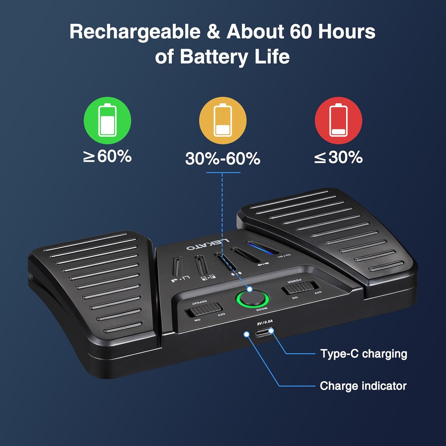 Pedala intoarcere pagina partitura, dispozitiv de comutare wireless, Blueetooth, reincarcabil, 5 moduri de lucru, silentios, pentru Windows, macOS, Android, iOS, smartphone, tableta, PC