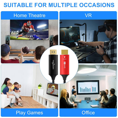 Cablu HDMI 2.1 8K de 50m, 8K la 60 Hz, 4K la 120 Hz, cu fibra optica, 48 Gbps, HDR Dinamic, suporta HDCP 2.2&2.3, Audio eARC si Dolby Atmos, unidirectional