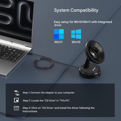 Adaptor USB WiFi 7 COMFAST BE6500, AX BE6500 Tri-Band 6500Mbps, USB 3.0, antena externa 6dBi, 6GHz + 5GHz + 2.4GHz, MU-MIMO, OFDMA, WPA3, pentru Desktop si Laptop cu Windows 10/11