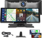 Navigatie auto, Multimedia 9, 3 inch cu camera de bord, control prin Apple CarPlay si Android Auto, cu touchscreen, Bluetooth, Transmitator FM, control vocal, split-screen, inregistrare in bucla, 7-32 V