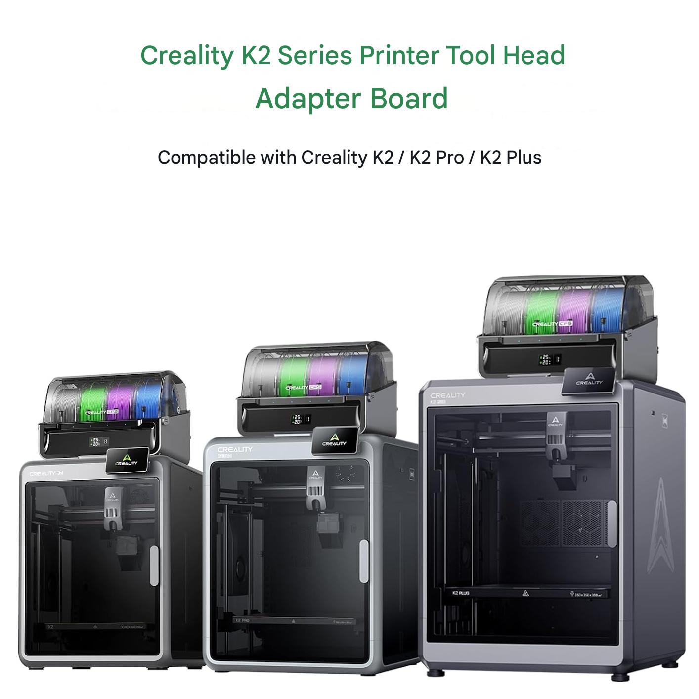 Kit placa adaptor pentru imprimante 3D Creality K2/K2 Plus/K2 Pro – PCB/PCBA pentru capul sculei K2, modul breakout cu accesorii, MCU-GD32F303CBT6