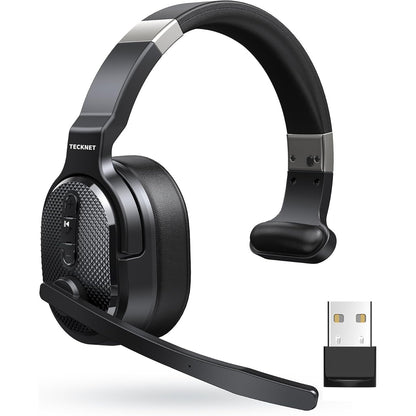 Casca call center Wireless Bluetooth, cu microfon rotativ 270°, USB dongle, anulare a zgomotului, functionare pana la 70 de ore, raza de 15m, pentru PC, smartphone, neagra