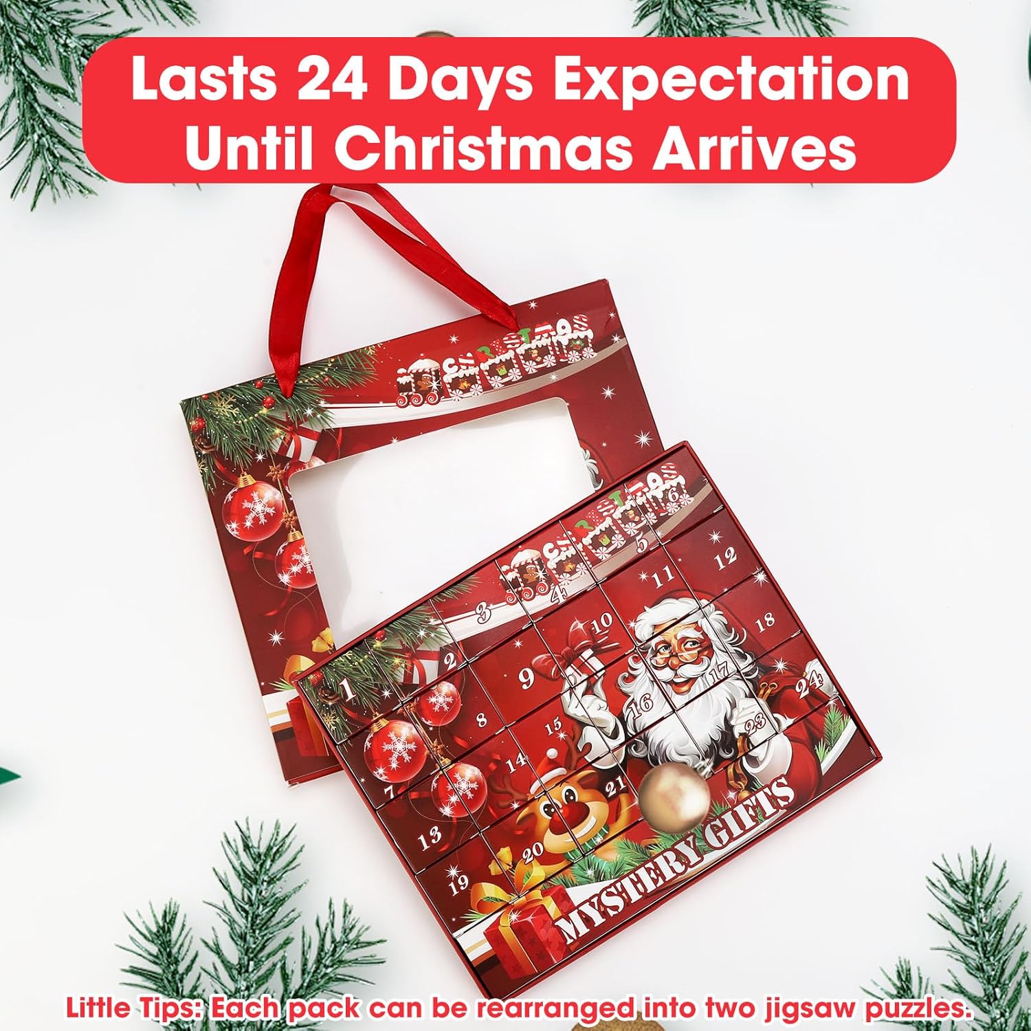 Calendar advent 2025 pentru fete – Calendar de Craciun cu 24 de zile, set bijuterii cu bratara si talismane, cadou de sarbatori, pentru copii cu varsta 6–12 Ani