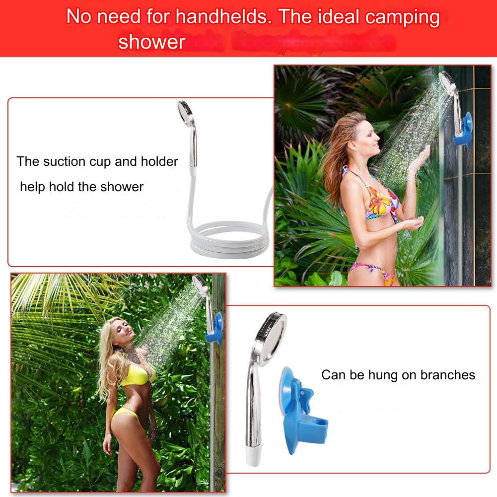 Dus portabil pentru camping cu pompa electrica si acumulator reincarcabil 3800 mAh, afisaj LED pentru temperatura, 5 l/min, impermeabil, pentru drumetii, pescuit, spalat auto, animale