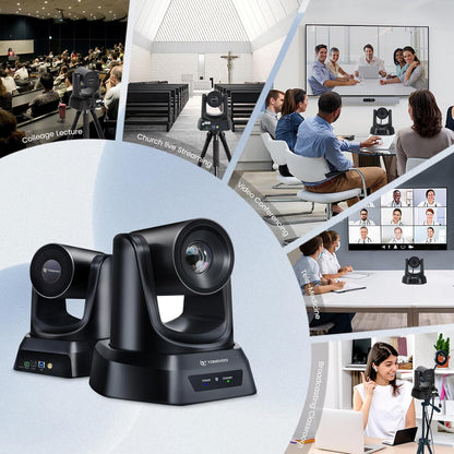 Camera PTZ wireless TONGVEO 5.8 GHz, 1080P 60FPS, USB 3.0, rotire 350° si inclinare 180°, telecomanda, receptor USB inclus, pentru videoconferinte si Streaming Live, compatibila Windows/Mac, Zoom si OBS, Plug & Play