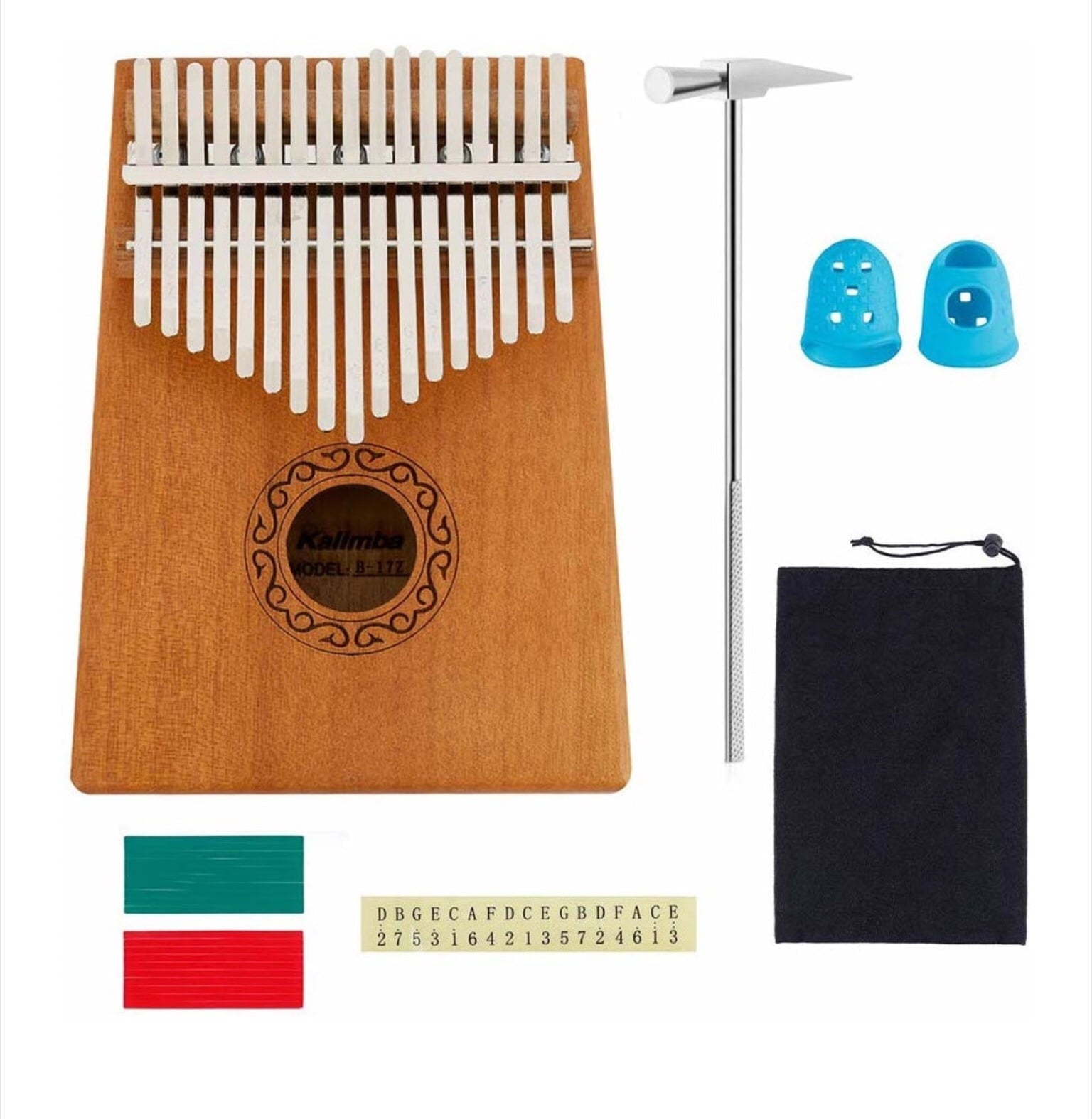 Kalimba , instrument Muzical cu 17 Note , KOA Wood , Maro Retro