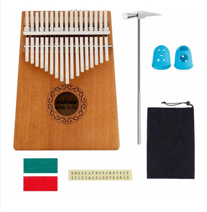 Kalimba , instrument Muzical cu 17 Note , KOA Wood , Maro Retro