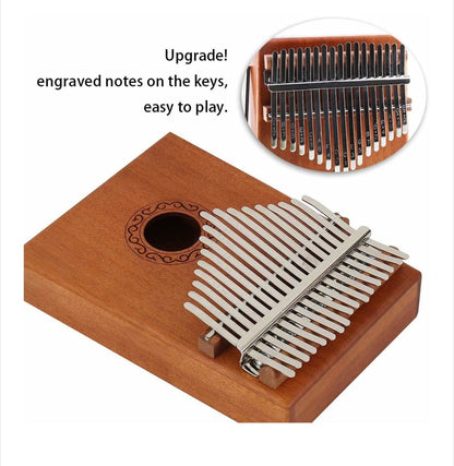 Kalimba , instrument Muzical cu 17 Note , KOA Wood , Maro Retro