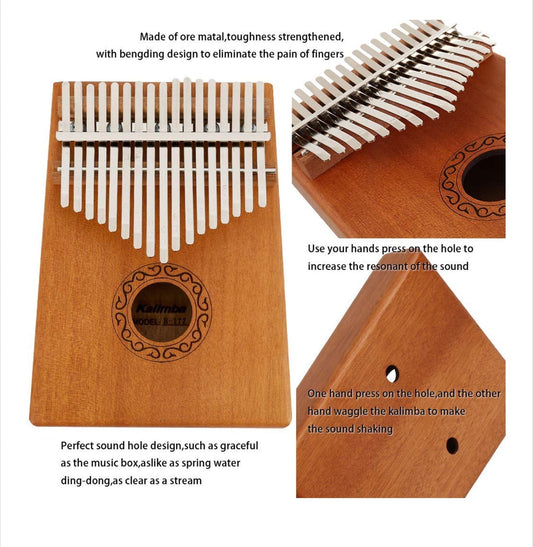 Kalimba , instrument Muzical cu 17 Note , KOA Wood , Maro Retro