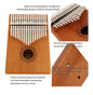 Kalimba , instrument Muzical cu 17 Note , KOA Wood , Maro Retro