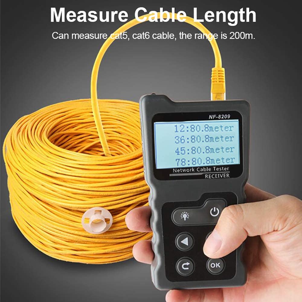 Tester de retea,tensiune si curent de testare a cablului de retea PoE LCD multifunctional