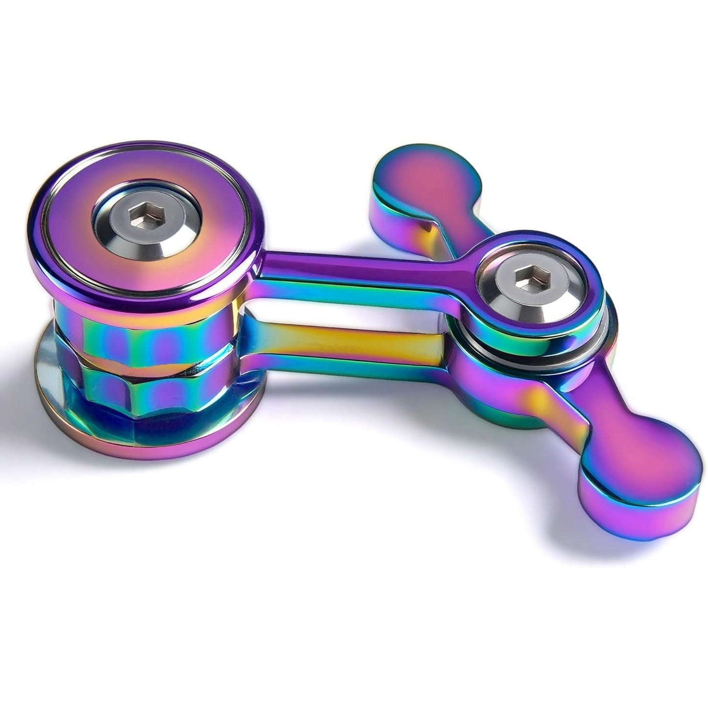 Fidget spinner Coolden, jucarie antistres pentru adulti si copii, metalic, rotire silentioasa EDC, relaxare, ADHD, anxietate, stres, multicolor