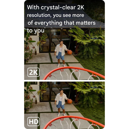 Camera de supraveghere Blink 2K+ de exterior, IP65,Wireless, generatie noua, rezolutie video 2K, audio bidirectional, zoom 4x, vizibilitate color in lumina slaba, alb - modul de sincronizare nu este inclus