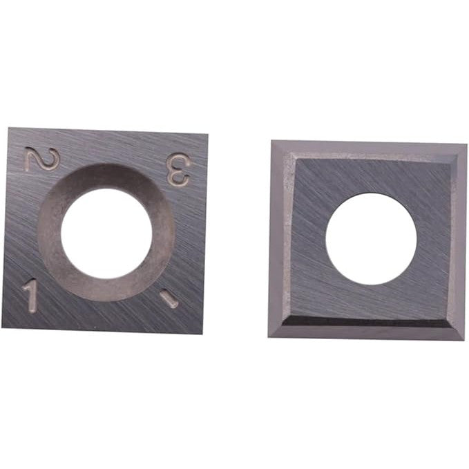 Set de 10 placute amovibile vidia, de strunjire, pentru prelucrarea lemnului, 14 x 14 x 2 mm, frezare 30 grade, pentru strung si dalta