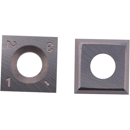 Set de 10 placute amovibile vidia, de strunjire, pentru prelucrarea lemnului, 14 x 14 x 2 mm, frezare 30 grade, pentru strung si dalta