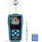 Umidometru, detector digital de umiditate cu LCD color si alarma acustica, masurare precisa, raspuns rapid, patrunde 40 mm, rezolutie: 0, 1%, cu sonda sferica, pentru perete, zidarie, lemn, tencuiala