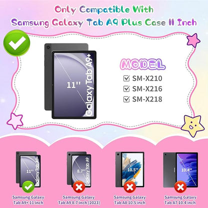 Husa Coolden 3D unicorn pentru tabletă, silicon, suport rotativ, curea de umăr, 11 inch