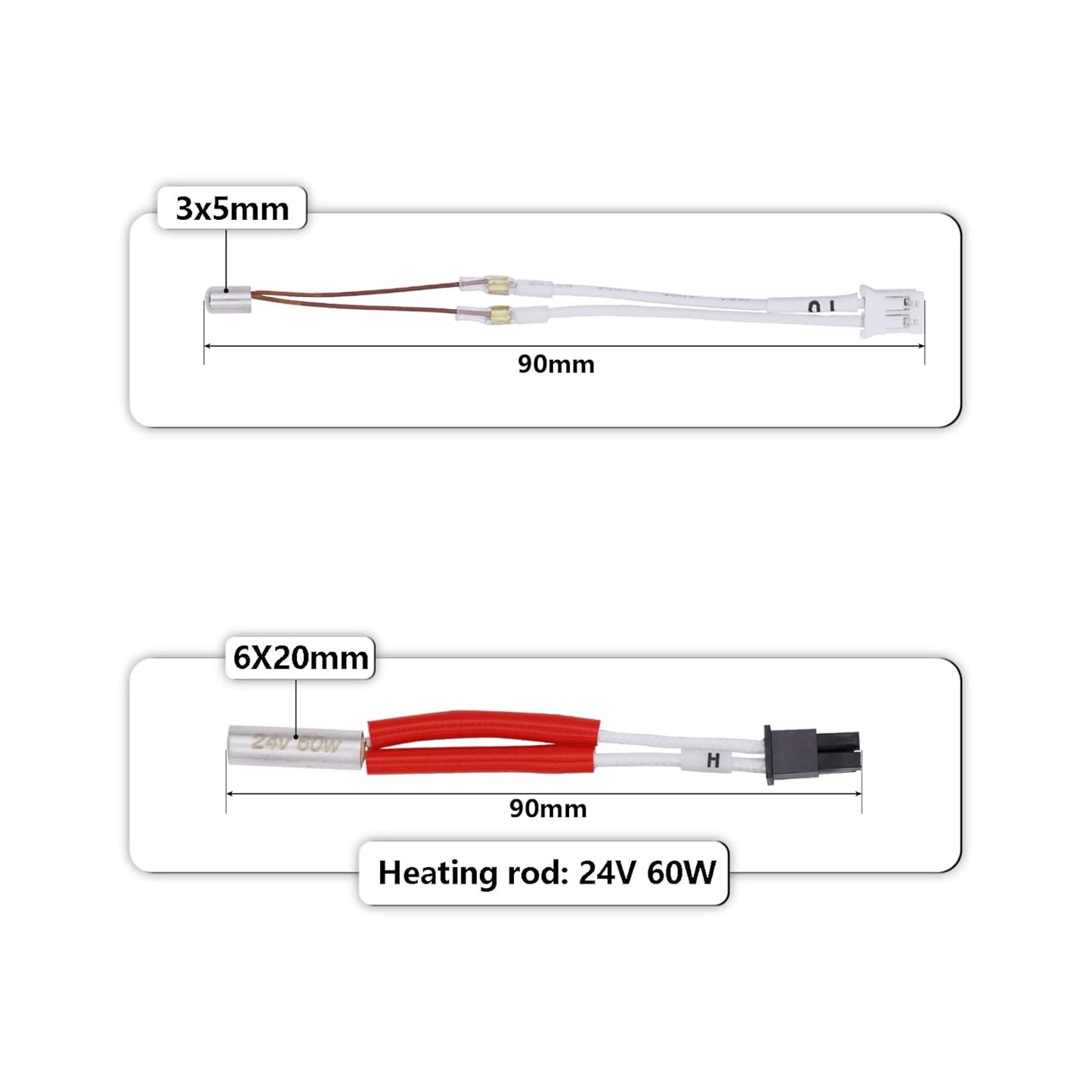 Cap de printare pentru imprimanta 3D Anycbic Kobra 2, hotend cu bloc incalzire, 5 duze 0, 4 mm, protecție silicon, 24 V, pentru Anycubic Kobra 2, Kobra 2 Neo, Kobra 2 Pro, Kobra 2 Plus, Kobra 2 Max
