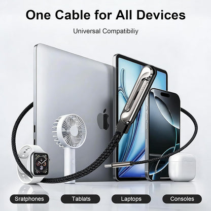 Cablu USB-C la USB-C Coolden 1, 5 m, pachet 2 bucati, incarcare rapida 240 W cu suport integrat pentru telefon mobil, transfer date 480 Mbps, compatibil iPhone 15/16/17 si alte dispozitive Type-C