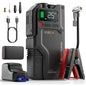 Starter auto multifuncțional FEATOU 8 în 1, curent 4500A, baterie externă, compresor 150 PSI, portabil