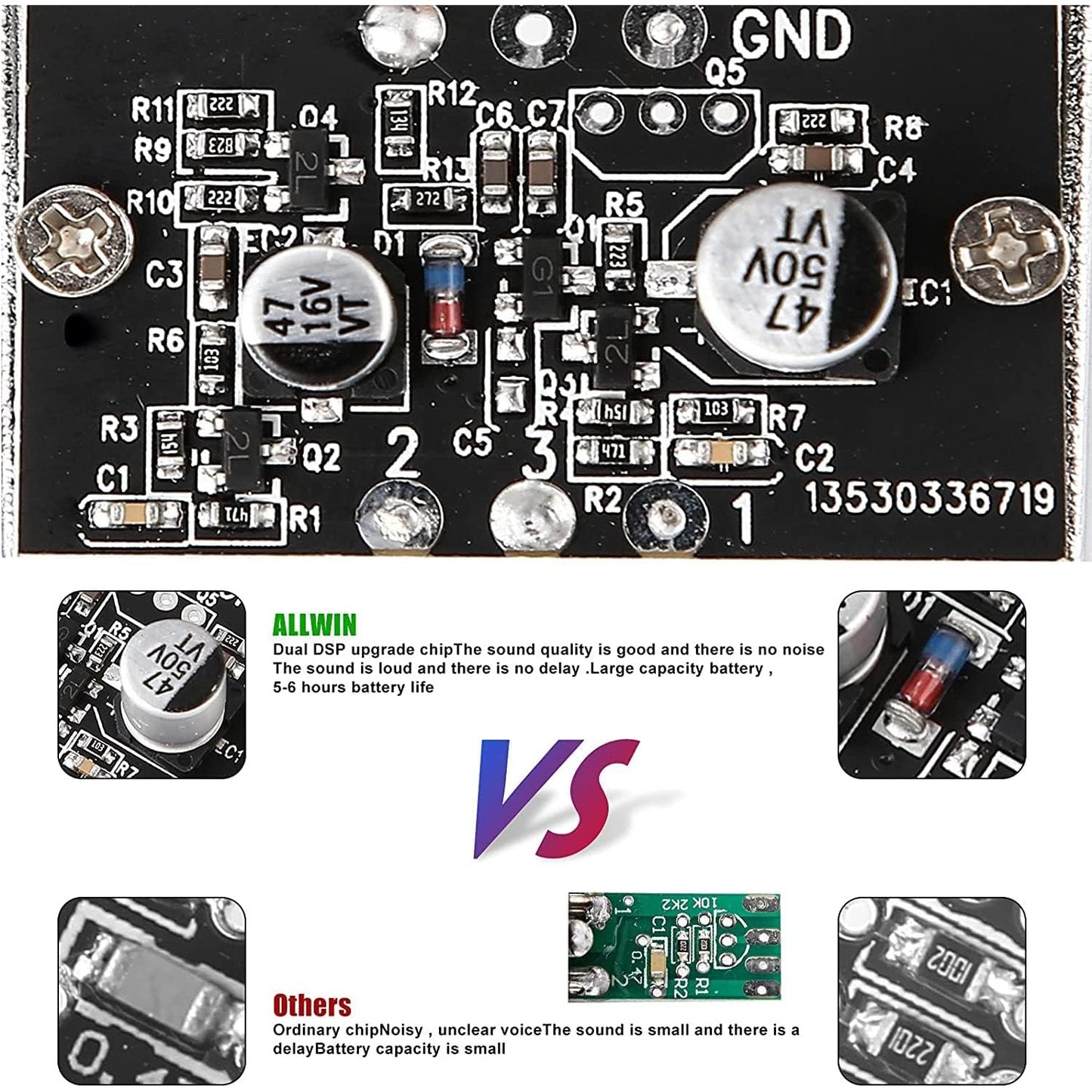 Set microfon podcast ALLWIN cu condensator cardioid BM‑800 si mixer audio USB F988, placa de sunet DSP Dual, suport reglabil si filtru Pop, pentru Streaming, Podcasting si inregistrare PC, Laptop, telefon, tableta
