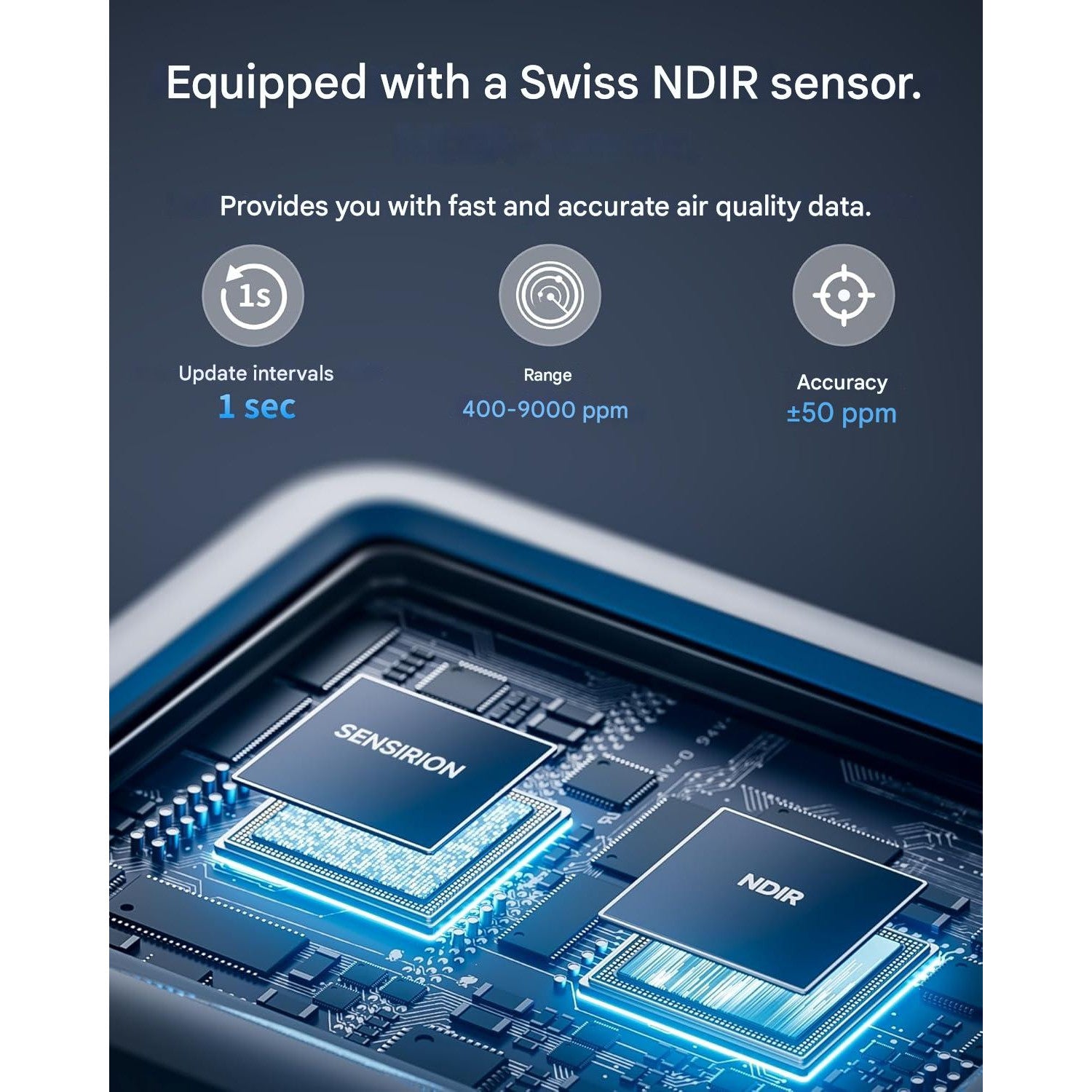 Detector de CO2 WLAN SwitchBot cu termometru-higrometru IP65, senzor CO2 cu aplicatie, alarma, stocare date 2 ani si Bluetooth